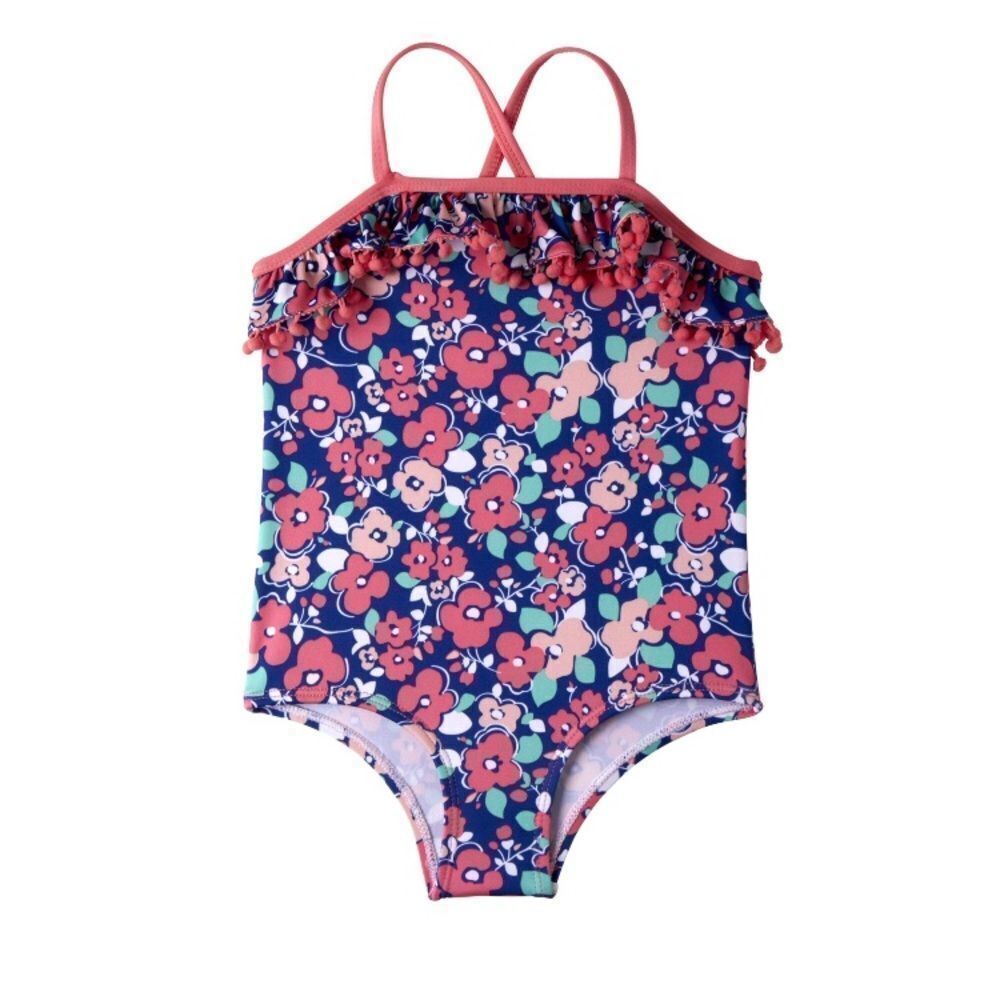 Pink Platinum Navy/Pink Floral one piece swimsuit
